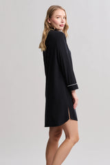 Luxe Milk Jersey® Sleep Shirt with Piping