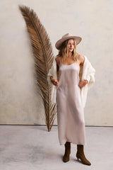 Liquid Satin Lace Slip Dress