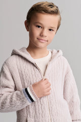 CozyChic® Youth Sporty Rib Cable Zip Hoodie