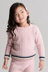 CozyChic® Toddler Sporty Rib Cable Pullover