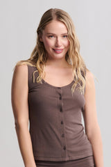 Ultra Soft Rib Button Front Cami