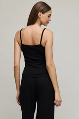 Pointelle Rib Tank with Scallop Trim