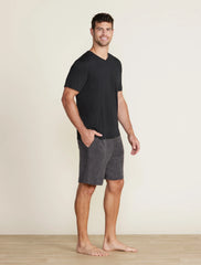Malibu Collection® Cotton Modal V-Neck Basic Tee