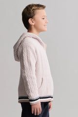 CozyChic® Youth Sporty Rib Cable Zip Hoodie