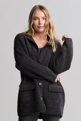 CozyChic® Rib Oversized Notch Collar Blazer