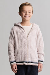 CozyChic® Youth Sporty Rib Cable Zip Hoodie