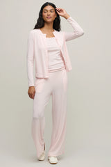 Pointelle Rib Pant with Scallop Trim