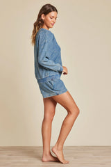 Women's Indigo Knit Pullover