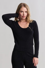 CozyChic Ultra Lite® Ribbed Scallop Scoop Neck