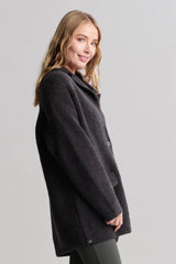 CozyChic® Rib Oversized Notch Collar Blazer