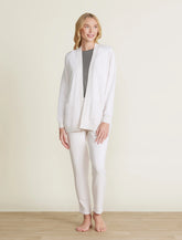 Malibu Collection® Brushed Fleece Sweater Mix Cardigan