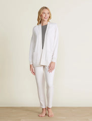 Malibu Collection® Brushed Fleece Sweater Mix Cardigan