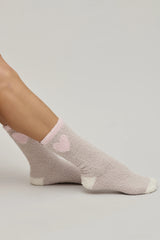 CozyChic® Color Block Heart Socks