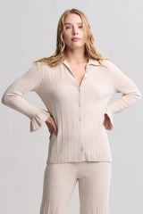 CozyChic Ultra Lite® Ribbed Ruffle Cuff Shirt
