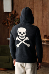 CozyChic® Unisex Skull & Bones Zip Up Hoodie