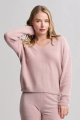 CozyChic Lite® Ribbed V Pullover With Back Tie