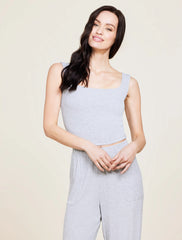Malibu Collection® Ultra Soft Rib Cropped Tank