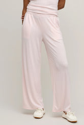 Pointelle Rib Pant with Scallop Trim