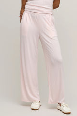 Pointelle Rib Pant with Scallop Trim