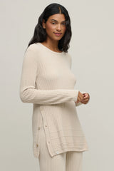 CozyChic Ultra Lite® Textured Rib Pullover with Buttons