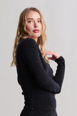 CozyChic Ultra Lite® Ribbed Scallop Scoop Neck