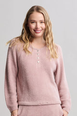 CozyChic Lite® Textured Raglan Sleeve Henley