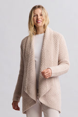 CozyChic® Honeycomb Shawl Cardigan