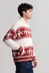 CozyChic® Unisex Disney Mickey Fair Isle Zip Sweater