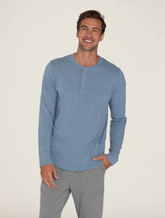 Malibu Collection® Long Sleeve Slub Henley