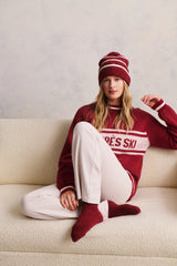 CozyChic® Contrast Grid Beanie