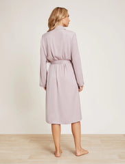 Washed Satin Notch Collar Robe