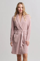 CozyChic Ultra Lite® Contrast Scallop Ribbed Robe