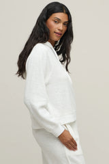 Slub Double Knit Seamed Hoodie