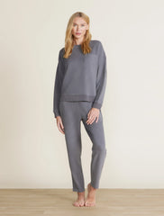Malibu Collection® Brushed Fleece Sweater Mix Pullover