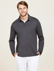 Malibu Collection® Pima Long Sleeve Polo