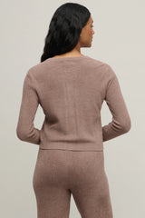 CozyChic Ultra Lite® Pointelle Rib Ruffle Front Cardigan