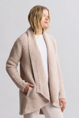 CozyChic® Honeycomb Shawl Cardigan
