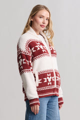 CozyChic® Unisex Disney Mickey Fair Isle Zip Sweater