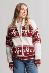CozyChic® Unisex Disney Mickey Fair Isle Zip Sweater