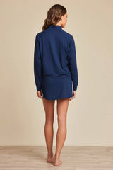 Malibu Collection® Butterchic 1/2 Zip Pullover with Stripes