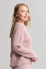 CozyChic Lite® Ribbed V Pullover With Back Tie