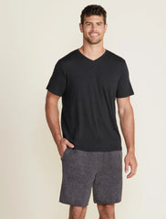 Malibu Collection® Cotton Modal V-Neck Basic Tee