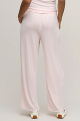 Pointelle Rib Pant with Scallop Trim