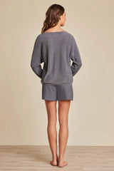 CozyChic Ultra Lite® Boatneck Pullover and Short Set