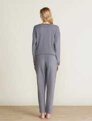 Malibu Collection® Brushed Fleece Sweater Mix Tapered Pant