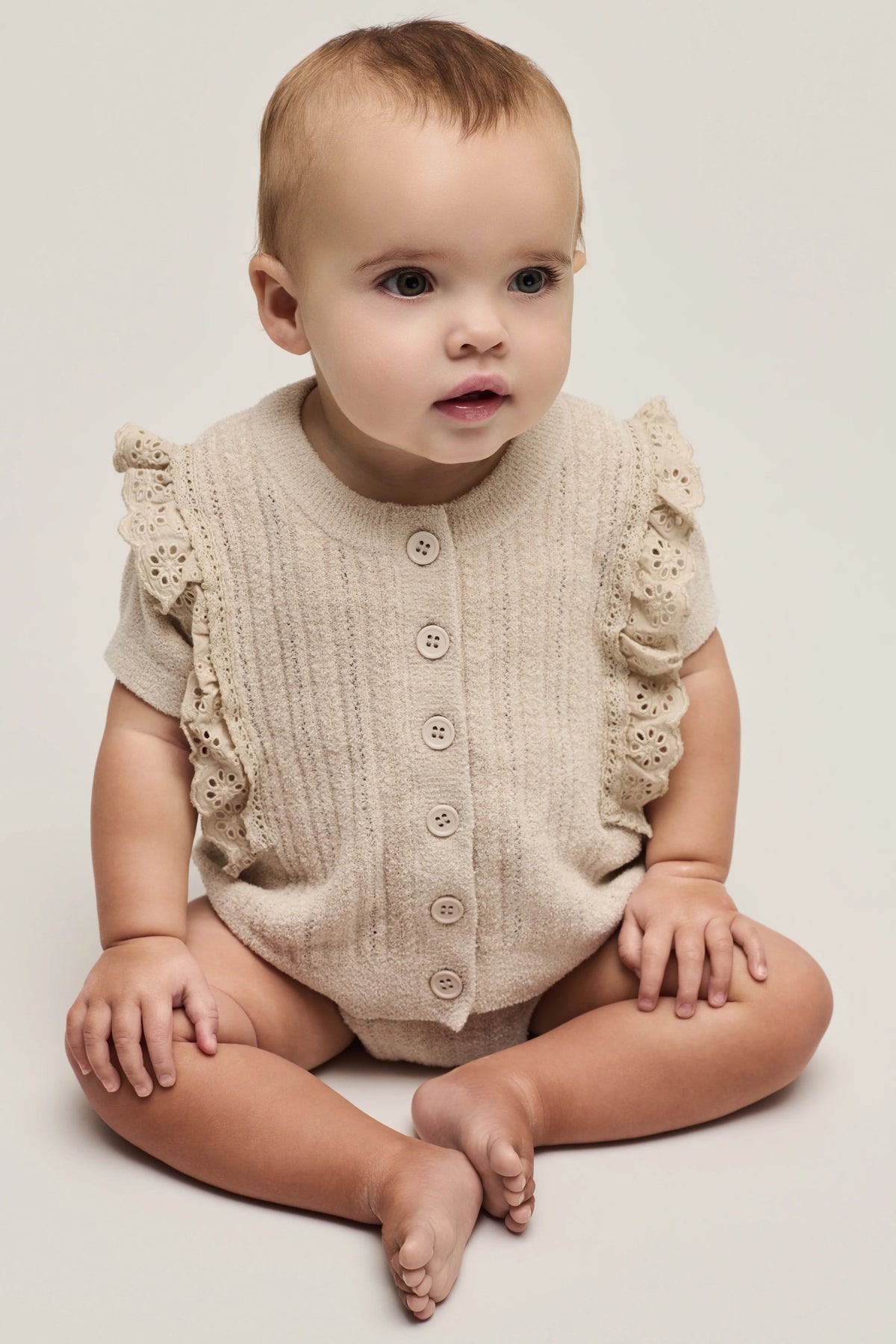 CozyChic Ultra Lite® Baby Set with Cotton Eyelet Ruffle