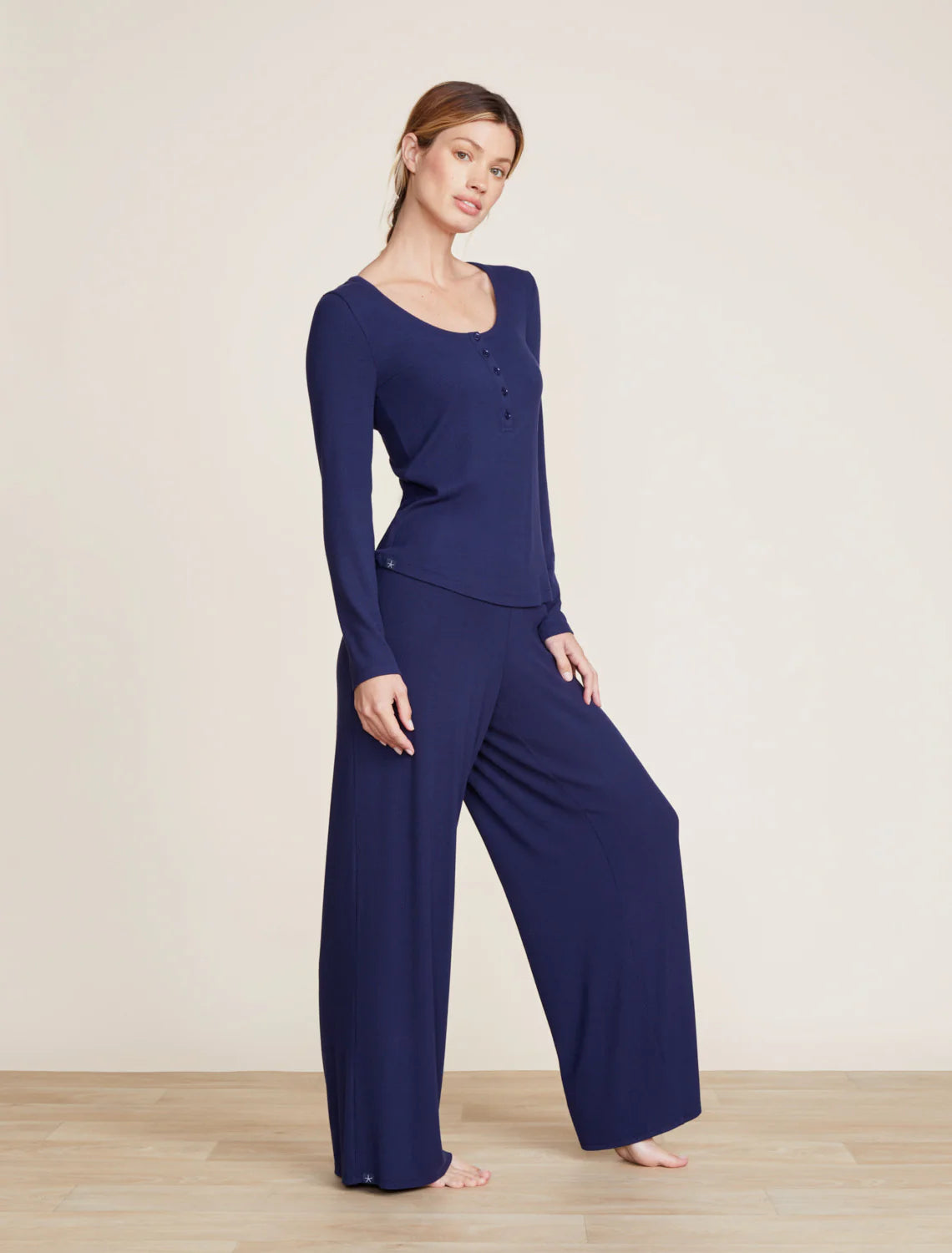 Malibu Collection® Ultra-Soft Rib Wide Leg Pant
