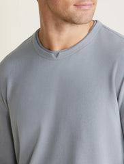 Malibu Collection® Brushed Fleece Split Neck Pullover