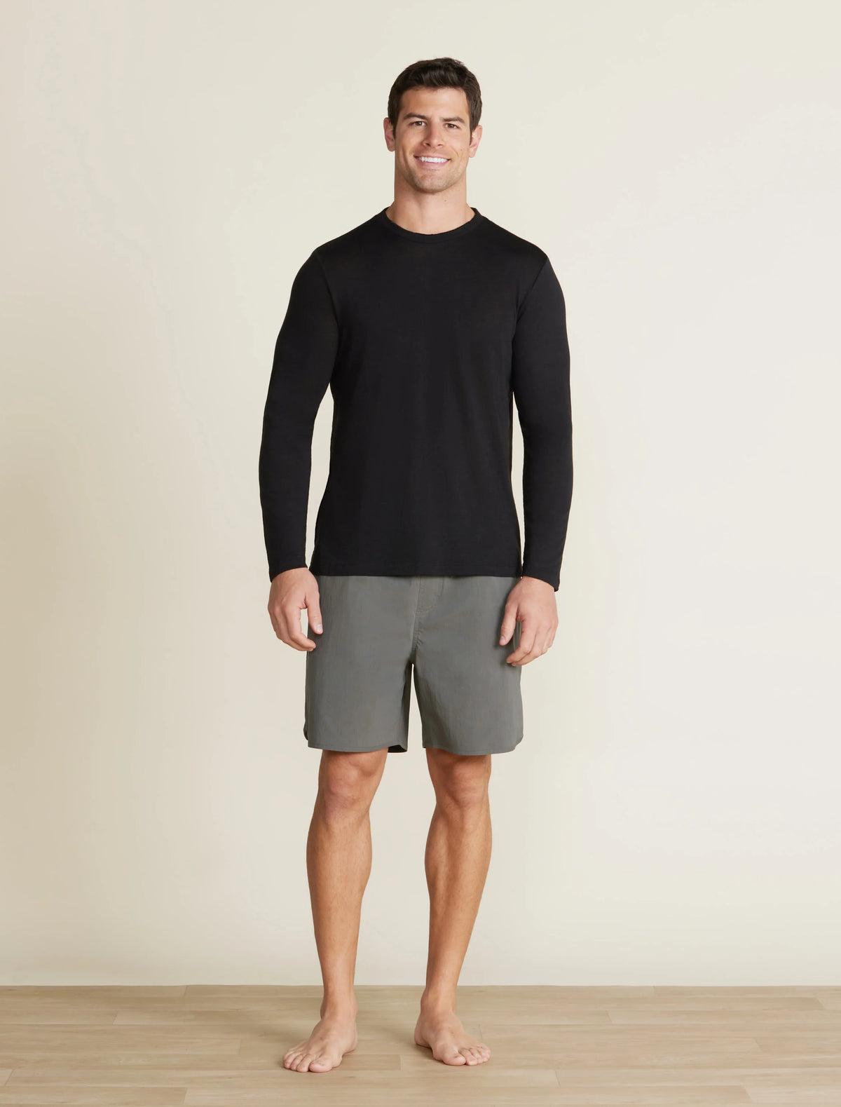 Malibu Collection® Slub Burnout Cut Neck Long Sleeve Tee