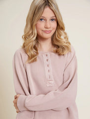 Malibu Collection® Youth Brushed Terry Henley Pullover